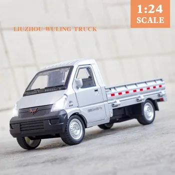 1:24 וו לינג איסוף סגסוגת דגם המכונית Diecasts מתכת צעצוע משאית להובלת מכוניות מודל סימולציה קול, אור אוסף ילדים מתנה