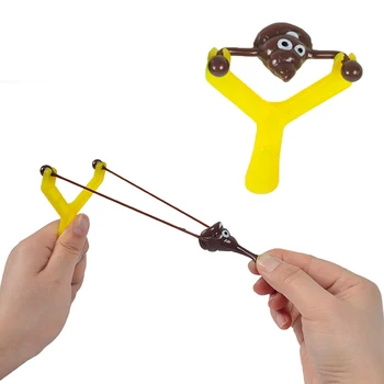 10pcs TPR גומי קקי קיר טיפוס צעצועים אלסטי מצחיק צואה מזויפת הקלע משחק צמיגה נייד לשימוש חוזר עבור ילדים