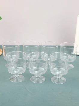 10pcs מיני כוסות חד פעמיות מוס כוס פודינג כוס ג ' לי כוס יין קטן זכוכית תעופה גביע גביע, כוס פלסטיק חד-פעמיות.