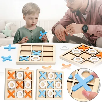 1pc שור שחמט צעצוע חינוכי עץ קוגניטיבית לימוד אסטרטגיה משחקים צעצועים מתנת יום הולדת עבור בני נוער פעוטות ילדים