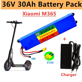 2023 אמיתי 36V 30Ah lithium ion battery pack, מתאים Xiaomi Mijia m365 סוללה קורקינט חשמלי BMS + מטען