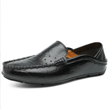 2023 חדש בתחום נעלי גברים איטלקי חדש גברים מזדמנים נעלי עור PU מוקסינים נושמת אור להחליק על נעלי סירה Zapatos Hombre