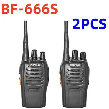 2Pcs/lot baofeng BF-666S מכשיר קשר נייד רדיו BF666s 5W 16CH UHF 400-470MHz BF 666S Comunicador משדר המשדר.
