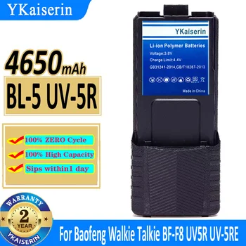 4650mAh YKaiserin סוללה מדגם. BL-5 UV-5R על Baofeng ווקי טוקי BF-F8 UV5R F8+ F8HP UV-5RE UV-5RA 5RB 5RL סוללות