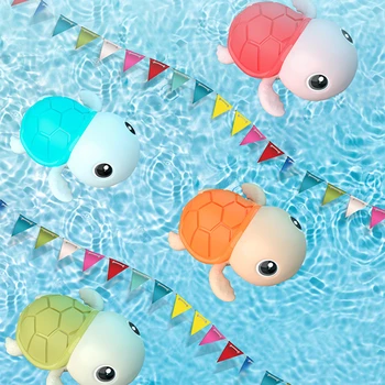 5Pcs בייבי צעצועי אמבטיה-שרשרת שעון חמוד קריקטורה בעלי חיים צבי בריכות מים כיף לילדים רחצה חוף ילדים המים משחקים צעצועים