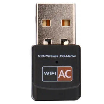 600Mbps Dual Band 2.4 5 USB WiFi AC600 רשת ה Lan-האלחוטית מתאם