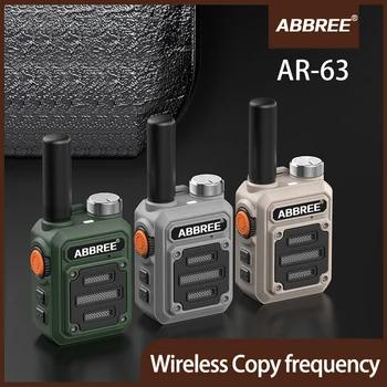 ABBREE AR-63 אלחוטית להעתיק תדר מכשיר הווקי טוקי 400-480MHz Type-C טעינה תדר סורק שני רדיו דרך צד מלון