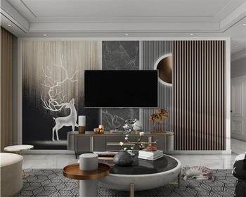 beibehang מותאם אישית חדש בטלוויזיה רקע המסמכים דה parede הסלון קישוט גריל איילים טפט מודרני papier peint