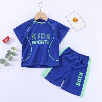 BibiCola בגדי ילדים קיץ חדש בחיי התינוק הביתה ספורט שני חלקים, שני חלקים אופנה ילדים החליפה של 1-6 שנים.