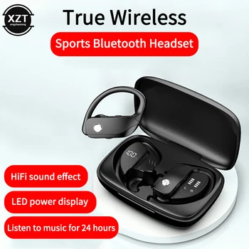 Bluetooth-compatibl אוזניות נכון Wireless אוזניות אוזן וו ספורט אוזניות TWS בס המשחקים אוזניות עם מיקרופון IPX5 עמיד למים