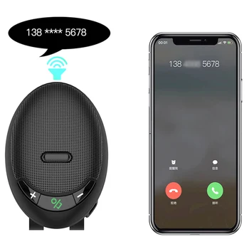 Bluetooth אלחוטית 5.0 רמקול דיבורית לרכב מגן השמש קליפ מקלט אודיו רמקול חזק, נגן המוסיקה תומך Siri