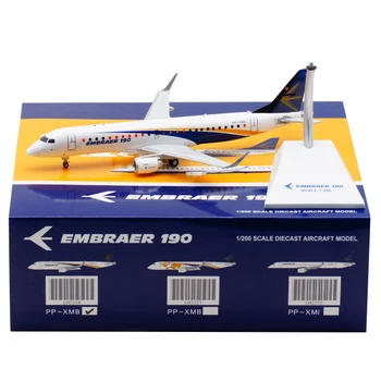 Diecast 1:200 בקנה מידה Embraer E-190 PP-XMB סגסוגת סימולציה מודל מטוסים מזכרת קישוט מתנה להציג אוסף