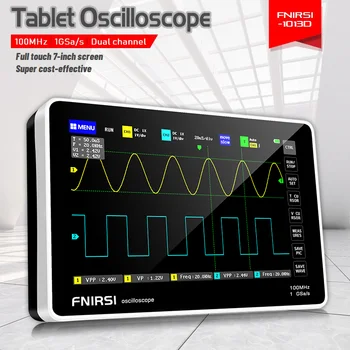 FNIRSI-1013D לוח דיגיטלי משקף תנודות דו-ערוצי 100 מטר רוחב פס 1GS קצב הדגימה Mini Tablet אוסצילוסקופ דיגיטלי