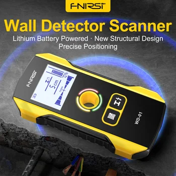 FNIRSI WD-01 מקצועי מתכת עמיד למים גלאי קיר סורק Pinpointer עבור AC לחיות כבל חוטי מתכת עץ הרבעה למצוא