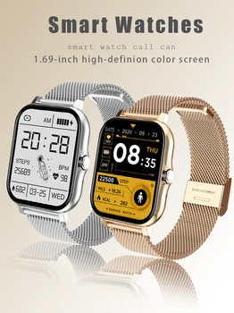 HZCT שעון חכם גברים, נשים, מלא מסך המגע Bluetooth קצב הלב כושר צמיד אופנה עמיד למים ספורט Smartwatch