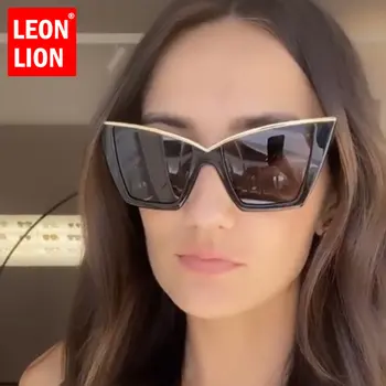 LeonLion 2023 מנופחים Cateye משקפי שמש נשים מותג יוקרה משקפי נשים/גברים רטרו חדש משקפיים נשים Gafas דה סול Uv400