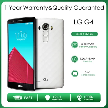 LG G4 H815 H818 כפול ה-Sim סמארטפון H818 ה-sim כפול 32GB 3GB RAM LTE 4G מעבד Quad-core מצלמה אחורית 13MP 5.5