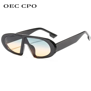 OEC CPO וינטג ' חתיכה אחת משקפי שמש נשים גברים 2022 פאנק אליפסה משקפי שמש גברים אופנה גוונים UV400 מעצב מותג נשי Eyewear