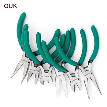 QUK מיני פלייר להגדיר Multitool חיתוך חוט תכשיטים Precessing כלי כיפוף מלקחיים מעוקל עגול אלכסוני פלייר DIY כלים ביד