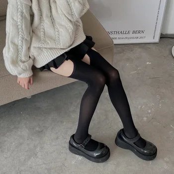 SVOKOR Suspender טייץ לנשים סקסיות קטיפה גרביונים הירך חור גרביים אלסטיים בסגנון יפני בחורה מקרית האופנה צועד