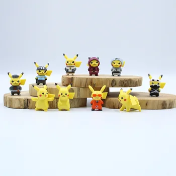TAKARA טומי 10 חבילת פוקימון כיס מפלצת פיקאצ ' ו בעבודת יד אנימה היקפי דגם צעצוע של בובת קישוט העוגה