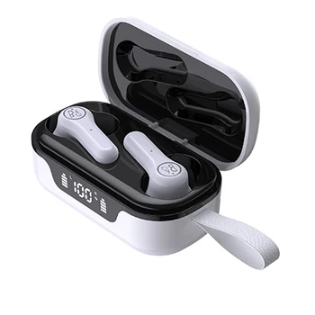 TWS Bluetooth 5.1 אוזניות עם ANC LED תצוגת כוח קופסת טעינה אלחוטית, אוזניות סטריאו בדיבורית לגעת אוזניות אוזניות