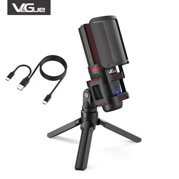 Vegue הקבל USB למחשב גבוה רגיש המשחקים סטנד מיקרופון ערכת דה Microfonos Juegos Para