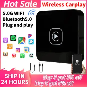 Wired/Wireless Carplay פלאג מיני Carplay Wifi 5.0 Bluetooth תואם-אוטומטי להתחבר אוטומטית Carplay שדרוג עבור Apple Carplay