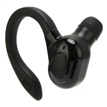 אוזניות Bluetooth סטריאו IPX4 עמיד למים USB לטעינה שמיעה באוזן אחת האוזנייה האלחוטית עבור הפעלת נהיגה שחור חם