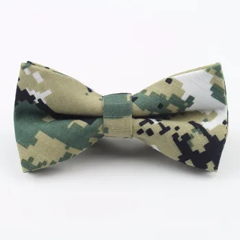אופנה חדשים פסים עניבת פרפר גברים צבעוני הסוואה צבא עניבות פרפר Neckwear מתכוונן