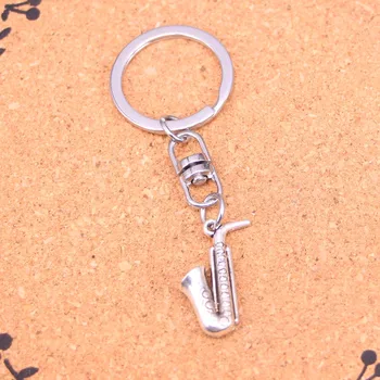 אופנה קרן סקסופון מחזיק מפתחות עם תליון מפתח טבעות תיק כתף התיק אביזרי רכב לנשים ילדה ילדים מתנה