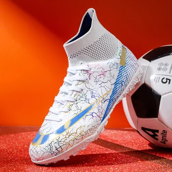 איכות נעלי כדורגל פקקים Mbappé עמיד אור נוח נעלי כדורגל חיצוני מקורי Futsal משובץ נעלי ספורט סיטונאי