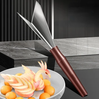 בסגנון גרמני אל חלד 304 פירות מבצעה גאדג 'טים למטבח DIY מהודר מגולף צלחת פירות כלי גאדג' ט פינת אוכל בר כלי הביתה