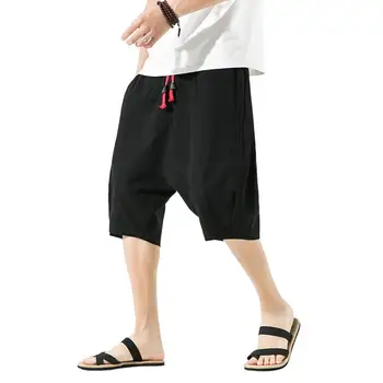 בקיץ מכנסיים קצרים אופנה Mid-Rise כיסים זכר מקרית מוצק צבע רופף קצר מכנסיים אופנת רחוב גברים מכנסיים קצרים חופשה קצרים.
