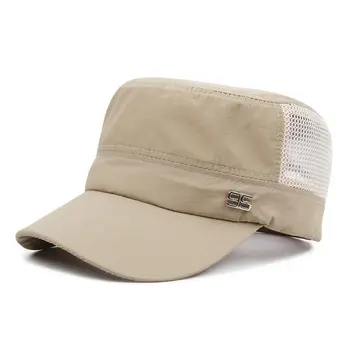 גברים רשת הצבא הכובע חיצוני מהר יבש כובע בייסבול כובע צוער צבאי לנשימה קרב דיג שטוח כובע מתכוונן