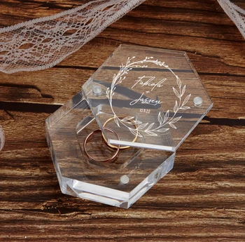 החתונה קופסה של טבעת אירוסין להצעת קופסת הטבעת , מותאם אישית אקריליק קופסת הטבעת, אישית מתנה בשבילה רווקות מתנה