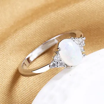 יוקרה, אופנה S925 כסף סטרלינג הטבעת ביצה הירח הטבעת לנשים, מתנה ליום הנישואין כמה תכשיטים