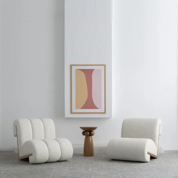 יצירתי לבן מודרני הספה כיסאות עיצוב משענת הגב אישיות מודל חדר קטן פנאי יחיד כיסא הטרקלין של מלון קלאב הדירה