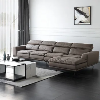 מינימליסטי טכנולוגיית הבד ספה פשוטה מודרנית משפחתיות קטנות משולבות מתכוונן washless פלנל הספה