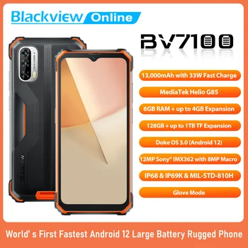מקורי Blackview BV7100 מחוספס טלפון 6GB 128GB 13000mAh Andriod 12 אוקטה Core נייד טלפון 6.58