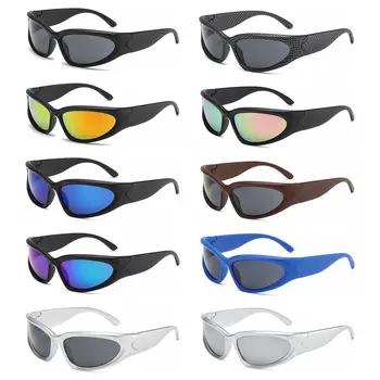 משקפי שמש מקוטבות נשים גברים ספורט משקפי שמש וינטג ' יוניסקס נהג גוונים UV400 Steampunk חיצונית משקפי שמש משקפיים