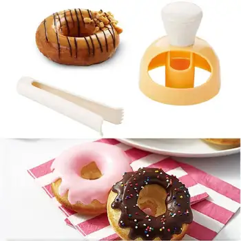 סופגנייה עובש בייגל תבנית מאפינס סופגניות עובש DIY מטוגן Donut Maker חותך עוגיות עם טבילה קליפ על ביסקוויט קינוח לחם