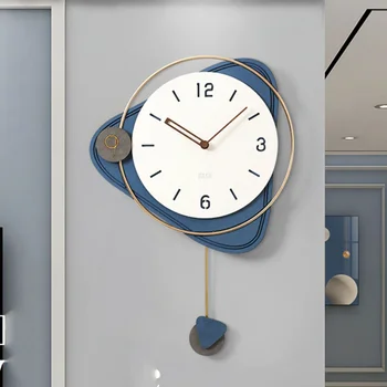 עיצוב מודרני שעון קיר קישוט מתנה ייחודית שעון קיר הסלון לבן גדול עגול אופנה נורדית Duvar Saati עיצוב אמנות