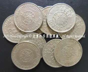 פורטוגזית אנגולה 1970 10 Escudos מטבעות Circulation100% מקורי