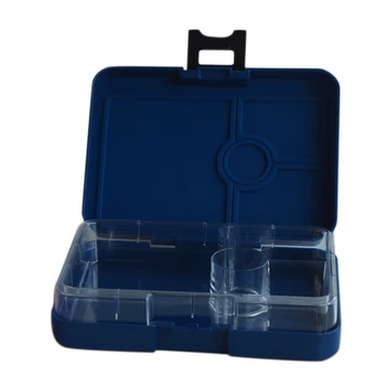 קופסת בנטו בצורת קופסא ארוחת צהריים לילדים/מבוגרים בנטו קופסה עם תאים דליפת הוכחה קופסת בנטו לבית הספר/פיקניק נסיעות(כחול)