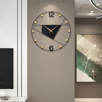 שעון שעון קיר סלון מודרני מינימליסטי נורדי קיר שעון הביתה מגמת אופנה יצירתי אור שעון יוקרה