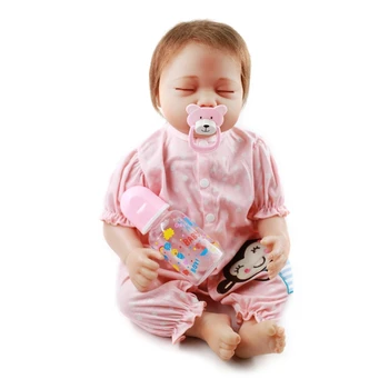 תינוק שרק נולד מיטה לישון צעצוע מחדש בחורה אביזרי קישוט חדר התינוק ידידותי לסביבה סיליקון בובה נעימה צעצועים